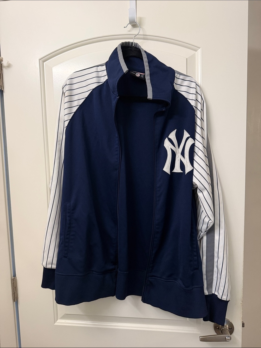 Navy & White Track Jacket